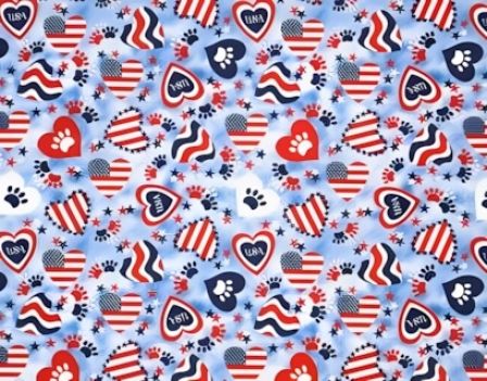Patriotic Hearts dog collar #4